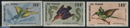 Chad 1966 Birds 3v, Mint NH, Nature - Birds - Hummingbirds - Other & Unclassified