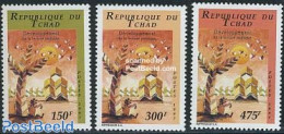 Chad 1997 Reading Campaign 3v, Mint NH, Science - Education - Andere & Zonder Classificatie