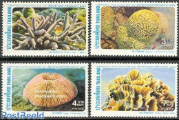 Thailand 1983 Corals 4v, Mint NH, Nature - Shells & Crustaceans - Marine Life