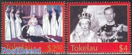 Tokelau Islands 2003 Coronation 2v, Mint NH, History - Decorations - Kings & Queens (Royalty) - Militares