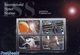 Tuvalu 2006 Int. Space Station 4v M/s, Mint NH, Transport - Space Exploration - Andere & Zonder Classificatie