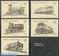 Türkiye 1988 Locomotives 5v, Mint NH, Transport - Railways - Other & Unclassified