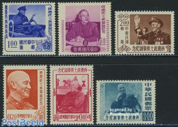 Taiwan 1956 Chiang Kai Shek 6v, Mint NH, History - Politicians - Andere & Zonder Classificatie