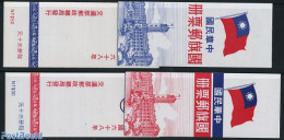 Taiwan 1978 Flag Definitives 4 Booklets, Mint NH, History - Flags - Stamp Booklets - Unclassified