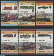 Saint Vincent 1985 Locomotives 6x2v [:], Mint NH, Transport - Railways - Trains