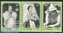 Saint Vincent 1990 Queen Mother 3v [::], Mint NH, History - Kings & Queens (Royalty) - Familles Royales