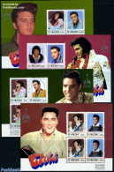 Saint Vincent 1987 Elvis Presley 4 S/s Overprints, Mint NH, Performance Art - Elvis Presley - Music - Popular Music - Elvis Presley