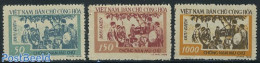 Vietnam 1958 Reading Campaign 3v, Mint NH, Science - Education - Andere & Zonder Classificatie
