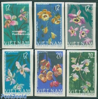 Vietnam 1966 Orchids 6v Imperforated, Mint NH, Nature - Flowers & Plants - Orchids - Andere & Zonder Classificatie