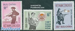 Vietnam, South 1972 Self Defense 3v, Mint NH, History - Militarism - Militares