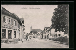 AK Stockach, Eisenbahnstrasse Mit Zigarrengeschäft Von H. Huber  - Stockach