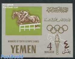 Yemen, Kingdom 1965 Olympic Winners S/s, Mint NH, Nature - Sport - Horses - Olympic Games - Andere & Zonder Classificatie