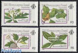 Seychelles, Zil Eloigne Sesel 1990 Poisened Plants 4v, Mint NH, Nature - Flowers & Plants - Seychelles (1976-...)