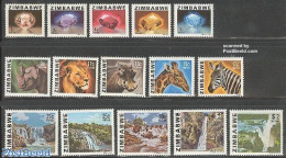 Zimbabwe 1980 Definitives 15v, Mint NH, History - Nature - Geology - Animals (others & Mixed) - Cat Family - Giraffe -.. - Zimbabwe (1980-...)