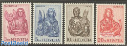 Switzerland 1961 Definitives 4v, Mint NH, Religion - Angels - Religion - Nuovi