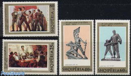 Albania 1973 Peoples Army 4v, Mint NH, History - Militarism - Art - Paintings - Militaria