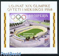 Albania 1968 Olympic Games Mexico S/s Imperforated, Mint NH, Sport - Olympic Games - Albanien