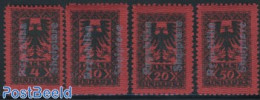 Albania 1925 Postage Due Overprints 4v, Unused (hinged), History - Coat Of Arms - Albanie
