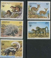 Lesotho 1977 WWF, Animals 5v, Mint NH, Nature - Animals (others & Mixed) - Monkeys - World Wildlife Fund (WWF) - Lesotho (1966-...)