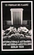 AK Berlin, Internationale Automobil- & Motorrad Ausstellung 1939, Auto's  - Werbepostkarten