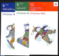 Canada 2008 Christmas 3 Booklets, Mint NH, Religion - Christmas - Neufs