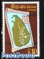 Sri Lanka (Ceylon) 1969 Map 1v, Mint NH, Various - Maps - Aardrijkskunde