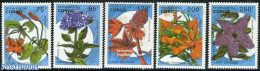 Congo Republic 1993 African Flowers 5v, Mint NH, Nature - Flowers & Plants - Autres & Non Classés