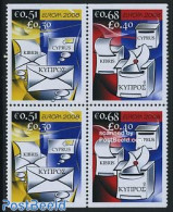 Cyprus 2008 Europa, Letters 4v From Booklet, Mint NH, History - Europa (cept) - Post - Nuovi