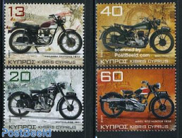 Cyprus 2007 Motor Cycles 4v, Mint NH, Transport - Motorcycles - Unused Stamps