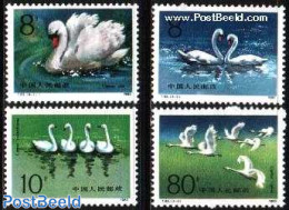 China People’s Republic 1983 Swans 4v, Mint NH, Nature - Birds - Ducks - Swans - Ongebruikt