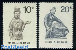 China People’s Republic 1988 Definitives 2v, Mint NH, Art - Sculpture - Unused Stamps