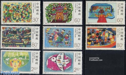 China People’s Republic 2000 Children Paintings 8v, Mint NH, Science - Computers & IT - Art - Children Drawings - Unused Stamps