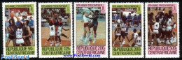 Central Africa 1979 Preolympic Year 5v, Mint NH, Sport - Basketball - Olympic Games - Basket-ball