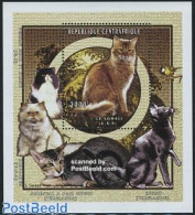 Central Africa 1998 Cats S/s, Mint NH, Nature - Cats - Centraal-Afrikaanse Republiek