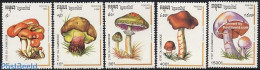 Cambodia 1992 Mushrooms 5v, Mint NH, Nature - Mushrooms - Pilze