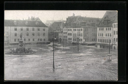 AK Nürnberg, Hauptmarkt, Hochwasser-Katastrophe 5. Feb. 1909  - Inundaciones