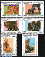 Cambodia 1996 Wild Animals 6v, Mint NH, Nature - Animals (others & Mixed) - Bears - Camels - Sea Mammals - Cambodge