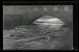 AK Nürnberg, Kettensteg, Hochwasser-Katastrophe 5. Feb. 1909  - Overstromingen