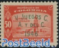 Colombia 1946 V Juegos C. 1v, Green Overprint, Mint NH, Sport - Sport (other And Mixed) - Colombia