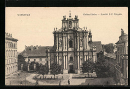 AK Warschau-Warszawa, Visiten-Kirche, Kosciol P.P. Wizytek  - Pologne