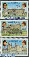 Comoros 1982 Royal Baby 3v, Mint NH, History - Charles & Diana - Kings & Queens (Royalty) - Art - Castles & Fortificat.. - Royalties, Royals