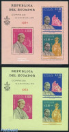 Ecuador 1966 Pope John Paul II 2 S/s, Mint NH, Religion - Pope - Religion - Papas