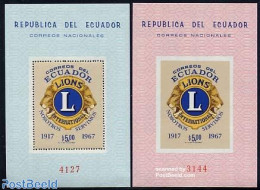 Ecuador 1968 Lions Club 2 S/s, Mint NH, Various - Lions Club - Rotary Club