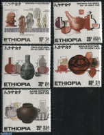 Ethiopia 1970 Antique Pottery 5v, Mint NH, History - Archaeology - Art - Ceramics - Archaeology