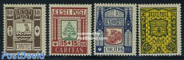 Estonia 1938 Coat Of Arms 4v, Unused (hinged), History - Coat Of Arms - Estonia