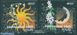 Faroe Islands 2000 Christmas 2 Booklets, Mint NH, Religion - Christmas - Stamp Booklets - Natale