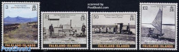 Falkland Islands 2005 90 Years Camber Railway 4v, Mint NH, Transport - Railways - Trains