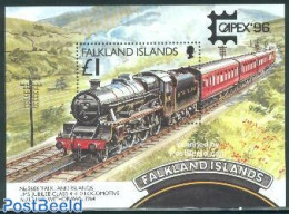 Falkland Islands 1996 Capex S/s, Mint NH, Transport - Railways - Trains