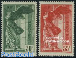 France 1937 National Musea 2v, Unused (hinged), Art - Museums - Sculpture - Unused Stamps