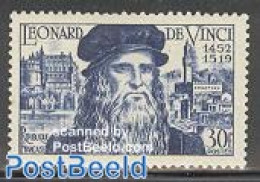 France 1952 Leonardo Da Vinci 1v, Mint NH, Science - Inventors - Art - Castles & Fortifications - Leonardo Da Vinci - .. - Ongebruikt